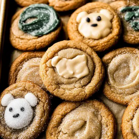 Stack of soft and chewy brown butter sugar cookies coated in sugar