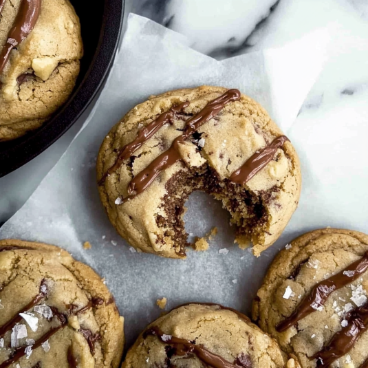 Soft Nutella cookie with a gooey melted center