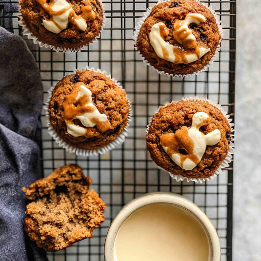 ABC muffins made with apple banana and carrot cooling on a wire rack, no added sugar