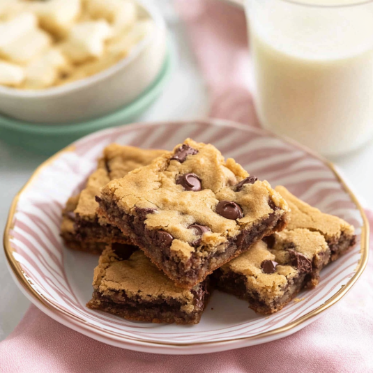 Brookies brownie cookie bars with a fudgy chocolate brownie base and a soft chocolate chip cookie layer